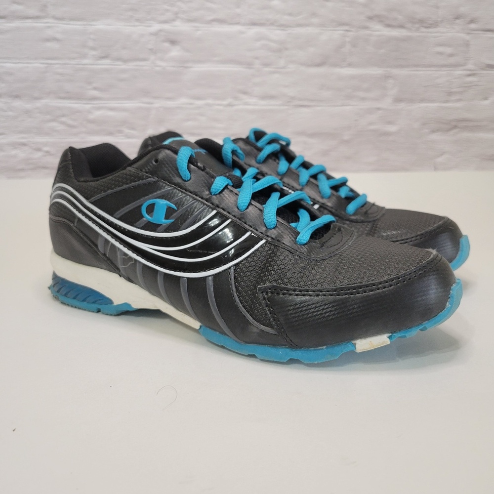 Champion women's athletic shoes black turquoise size 9